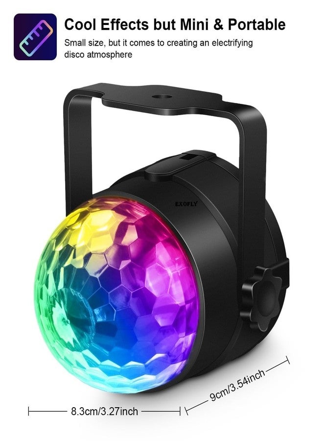 EXOFLY Disco Ball Led Sound Activated Party Lights Disco Ball Dj Strobe Club Lamp 7 Modes Magic Mini Led Stage Lights for Christmas Home Room Dance Parties Birthday Dj Bar Wedding Show Club Pub - Image 4
