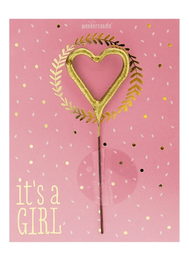 Wondercandle It's A Girl Mini Sparkler Candle