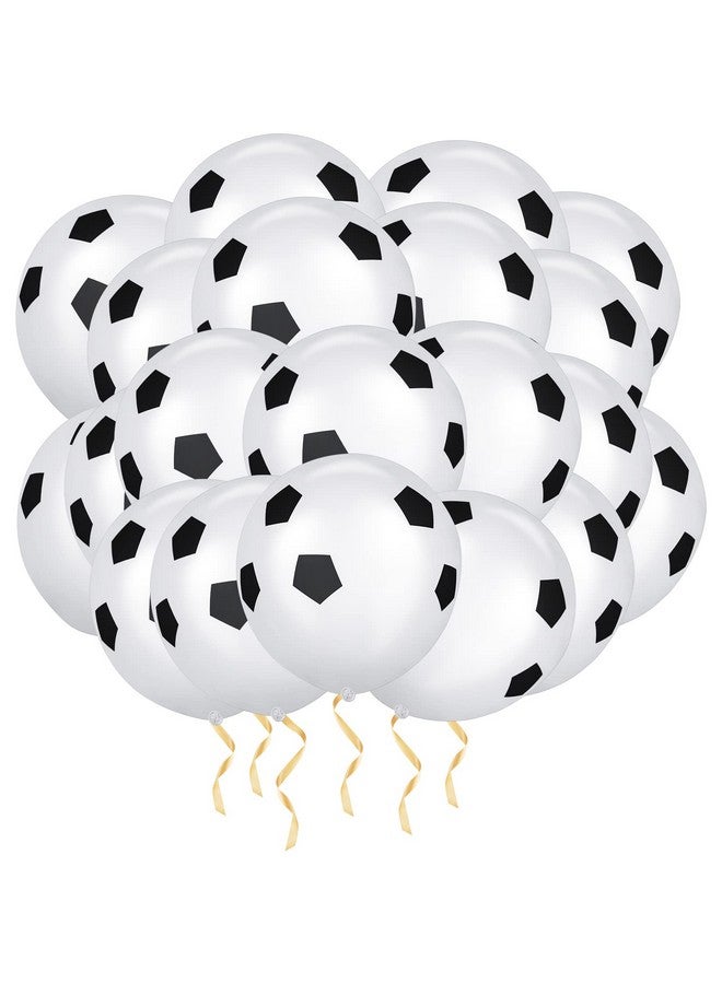 Ainiv 20 Pcs Soccer Balloons Football Theme Party Supplies Balloons Football Pattern Ballons For School Sports Meeting Gaming Football Lover Boys Girls Kids Birthday Decor Party Bag Fillers - Image 1