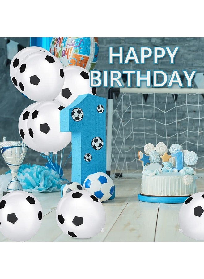 Ainiv 20 Pcs Soccer Balloons Football Theme Party Supplies Balloons Football Pattern Ballons For School Sports Meeting Gaming Football Lover Boys Girls Kids Birthday Decor Party Bag Fillers - Image 2