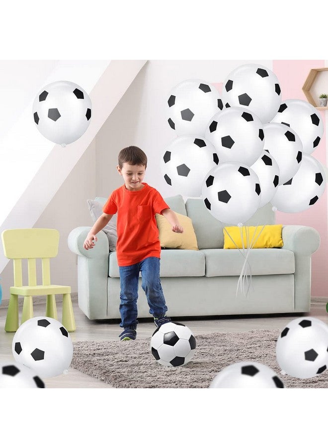 Ainiv 20 Pcs Soccer Balloons Football Theme Party Supplies Balloons Football Pattern Ballons For School Sports Meeting Gaming Football Lover Boys Girls Kids Birthday Decor Party Bag Fillers - Image 5