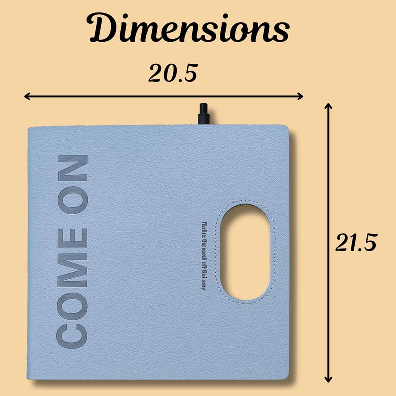 Schmick A5 Notebook Diary for Men and Women – Executive Professional Diary with Handle for Office Work, Home, College | Natural Shade Ruled Pages (21.5 x 20.5 cm) (Blue) - Image 3