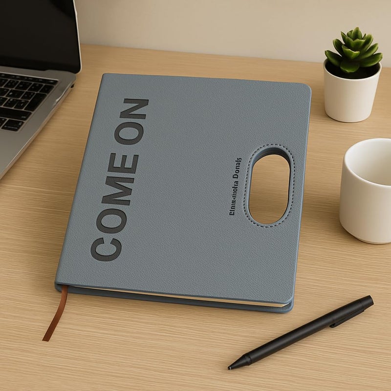 Schmick A5 Notebook Diary for Men and Women – Executive Professional Diary with Handle for Office Work, Home, College | Natural Shade Ruled Pages (21.5 x 20.5 cm) (Blue) - Image 1