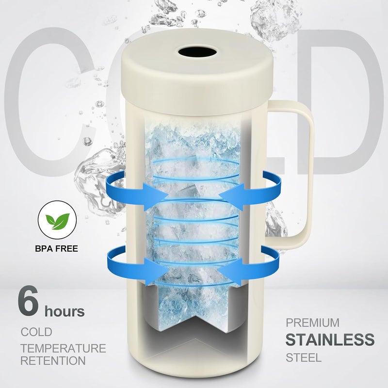 MoreFeel Wine Bottle Chiller with Handle | Portable Rapid Cooling Champagne Insulator | Stainless Steel Wine Cooler Sleeve | Ideal Gift for Wine Lover | | Perfect for Dinner Parties & Outdoor Picnics, White - Image 4