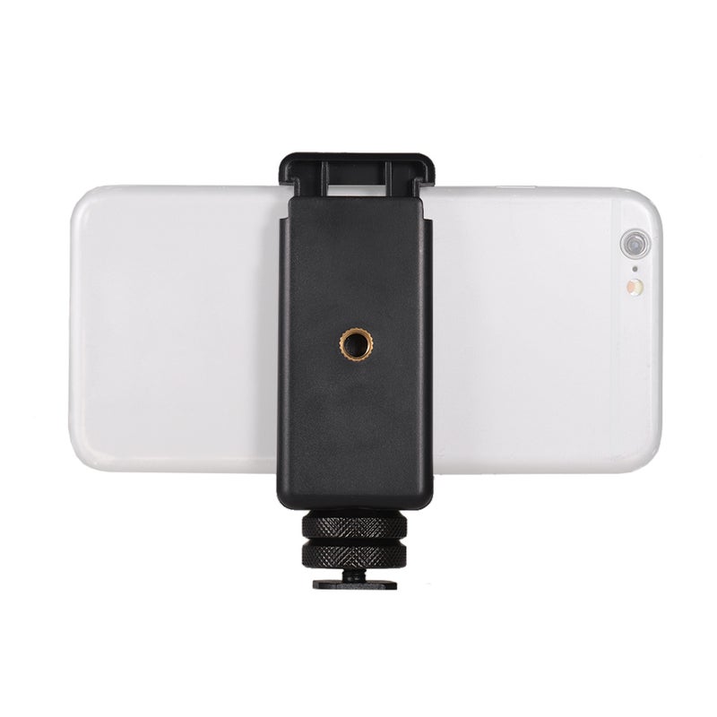 Adjustable Phone Holder Smartphone Clip + Cold Shoe Mount Adapter with 1/4 Inch Screw - Image 2