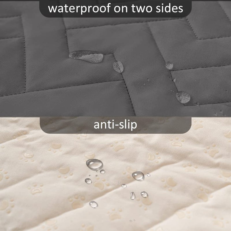 fuguitex Waterproof Dog Bed Cover Couch Cover for Pet Anti-Slip Cat Mat Pet Pad Blanket for Sofa Chair Recliner Bed Furniture Protrctor - Image 3