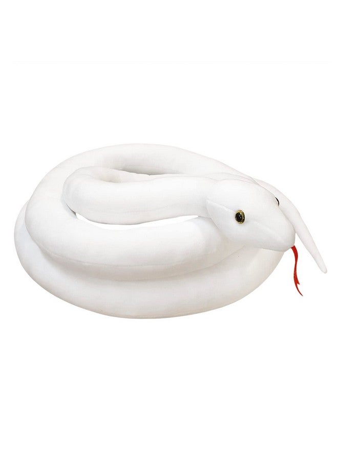 Clobeau Realistic Animal Stuff Snake, 78 Inch Long Stuffed Animal Plush Snake, Lifelike Snake Stuffed Animals Plush Toy Stuffed Snake Animal Plush Toy Large Snake Plush Toy Gifts For Kids (White) - Image 1