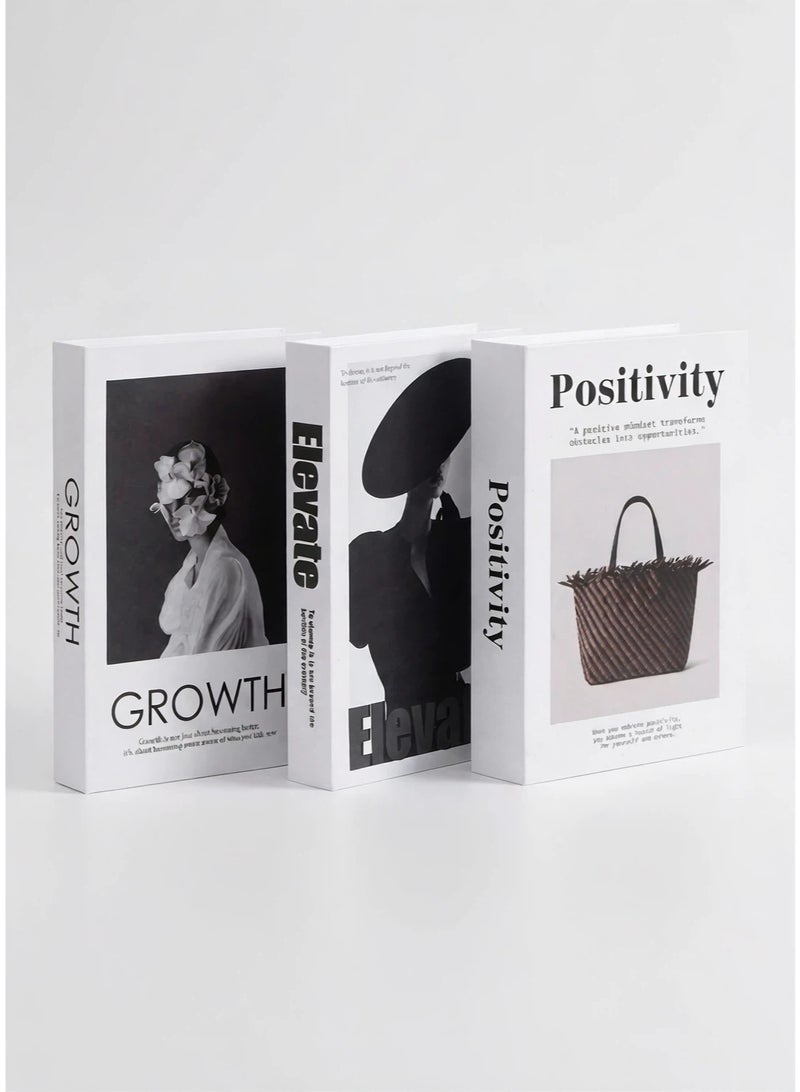 NIBEMINENT Nordic Minimalist Decorative Fake Books, 27*17*4cm, Eco - friendly Gray Board Paper, for Living Room, Bedroom, Shop Window - Image 1