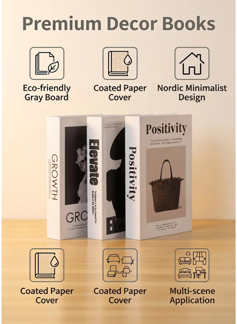 NIBEMINENT Nordic Minimalist Decorative Fake Books, 27*17*4cm, Eco - friendly Gray Board Paper, for Living Room, Bedroom, Shop Window - Image 5
