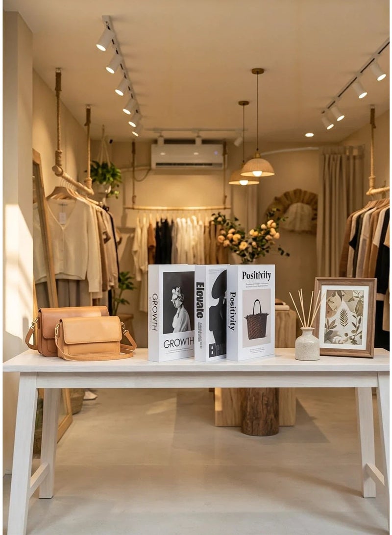 NIBEMINENT Nordic Minimalist Decorative Fake Books, 27*17*4cm, Eco - friendly Gray Board Paper, for Living Room, Bedroom, Shop Window - Image 4