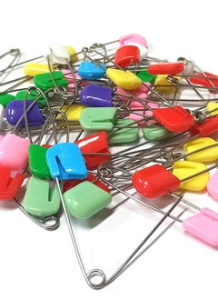 SYOSI Diaper Pins, 50 Pieces of Colorful Pins Hanging Children's Plastic Buckle Pins with Safety Locking Closure Baby's Diaper Hooks Quick Drying Hanging Pins (5.4 cm)  - Image 4