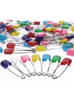 SYOSI Diaper Pins, 50 Pieces of Colorful Pins Hanging Children's Plastic Buckle Pins with Safety Locking Closure Baby's Diaper Hooks Quick Drying Hanging Pins (5.4 cm)  - Image 1