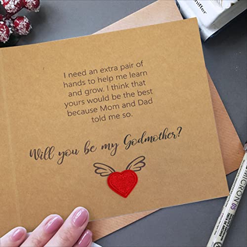 HAMUIERS Will You Be My Godparents Proposal Card, Godparents Proposal Gift, Godparents Gifts from Godchild, Godparents Request Asking Card for Baptism - Godmother and Godfather Set of 2 - Image 4