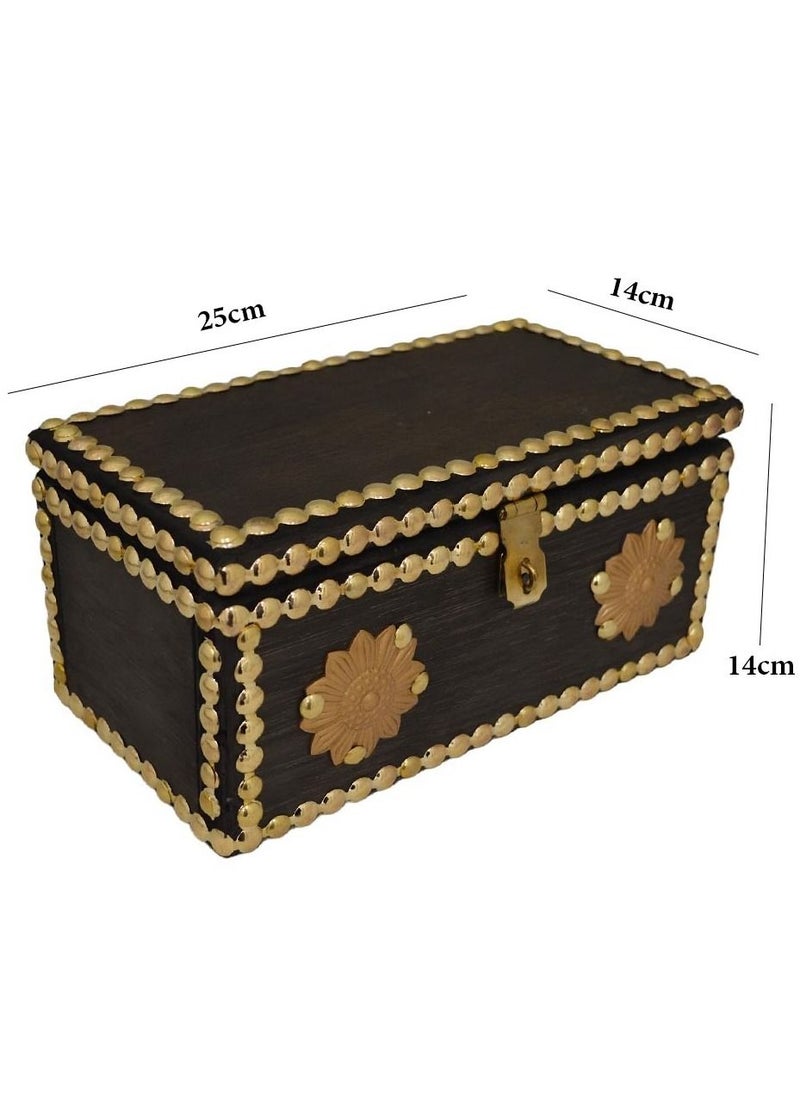 ماركة غير محددة - صندوق خشب تقليدي مصنوع يدويًا - Image 1