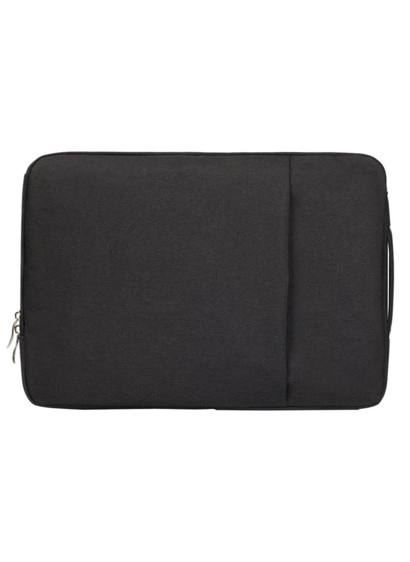 Generic - Laptop Sleeve Bag Compatible With MacBook Air 13 inch A2337/M1/A2179/A1932) 2018-2022/Pro 13 M2/M1 (A2338/A2251/A2289/A2159/A1989/A1706/A1708) Polyester Vertical Case With Pocket (Black) - Image 1