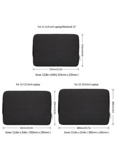 Generic Laptop Sleeve Bag Compatible With MacBook Air 13 inch A2337/M1/A2179/A1932) 2018-2022/Pro 13 M2/M1 (A2338/A2251/A2289/A2159/A1989/A1706/A1708) Polyester Vertical Case With Pocket (Black)  - Image 5