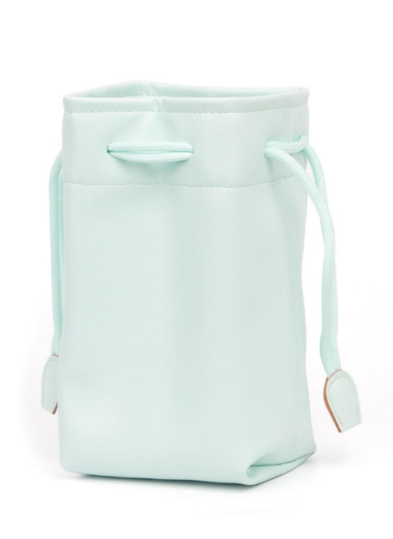 Generic Universal Instant Camera PU Leather Waterproof Drawstring Bag Portable Storage Pouch for Instax Mini 12/11/9/8/90/EVO/Liplay Soft Scratch-Proof Microfiber Liner Compact Travel Case  - Image 1