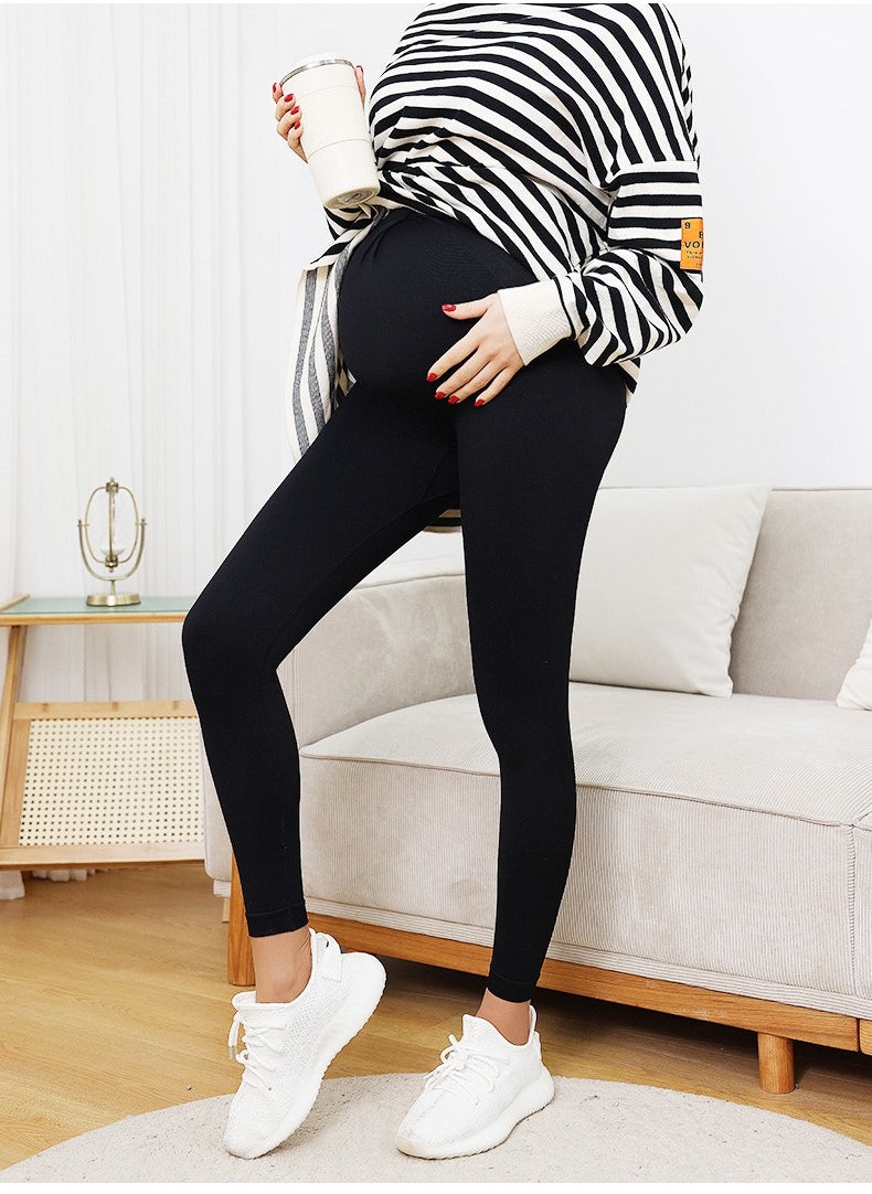 RedMapleTEK - New slim high waist seamless maternity leggings - Image 1