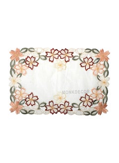 MONKDECOR MONKDECOR Cutwork Model 081 Tissue Placemats Size12x18 Inches Set of 6 Pieces Maroon  - Image 2