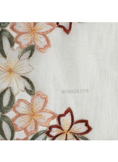 MONKDECOR MONKDECOR Cutwork Model 081 Tissue Placemats Size12x18 Inches Set of 6 Pieces Maroon  - Image 3