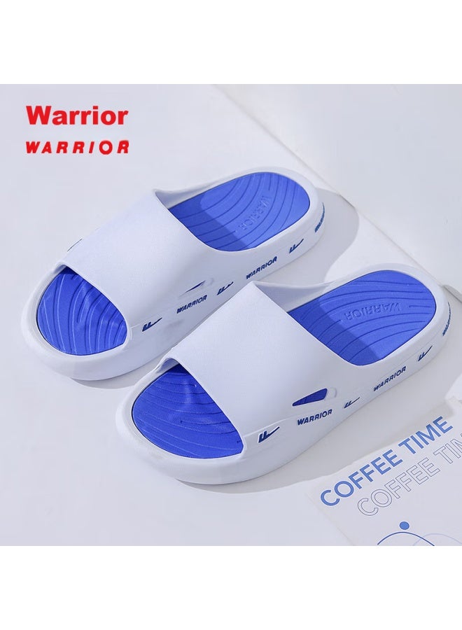 Pull Back Warrior Soft Cushion Thick-soled Men's Sports Indoor And Outdoor Wear-resistant Non-slip Sandals Hl3992 White And Blue Size 40-41 - Image 3