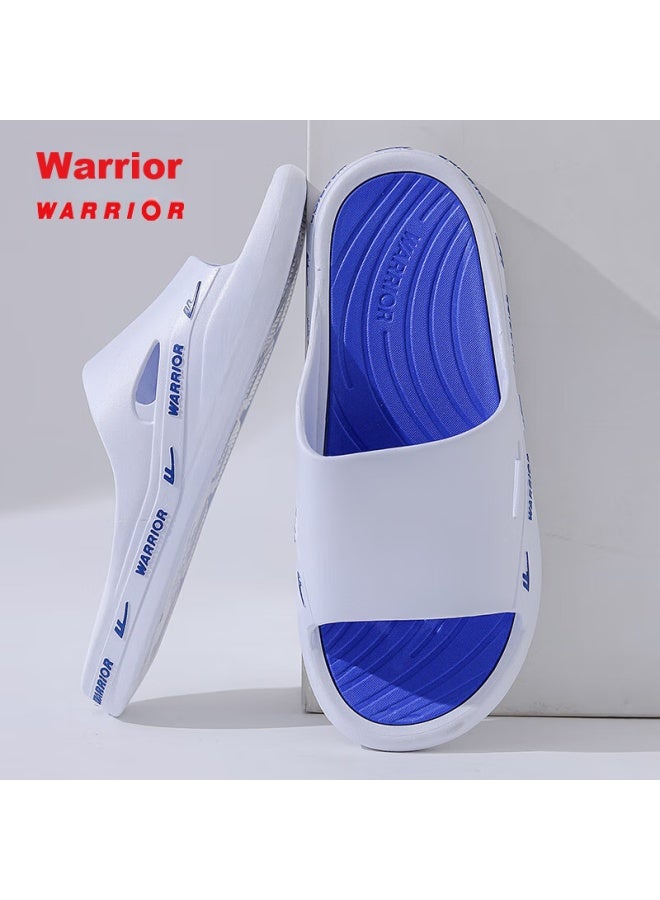Pull Back Warrior Soft Cushion Thick-soled Men's Sports Indoor And Outdoor Wear-resistant Non-slip Sandals Hl3992 White And Blue Size 40-41 - Image 5