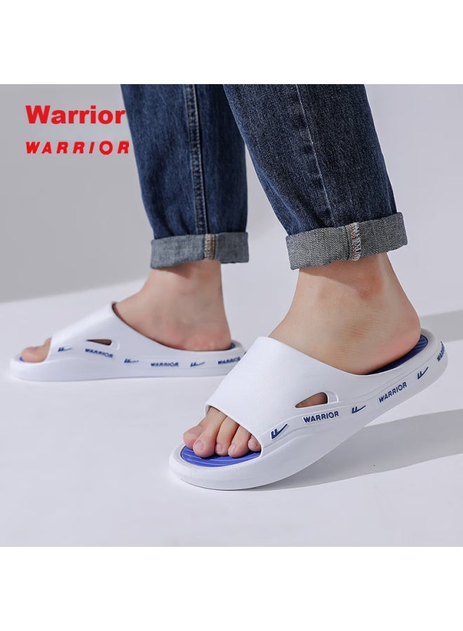 Pull Back Warrior Soft Cushion Thick-soled Men's Sports Indoor And Outdoor Wear-resistant Non-slip Sandals Hl3992 White And Blue Size 40-41 - Image 4