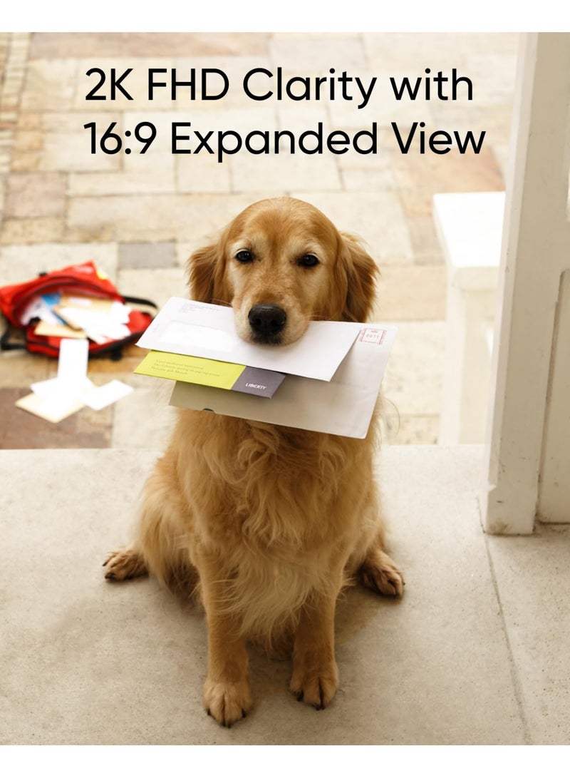 eufy Video Doorbell Camera Wireless C30, Live Video Call, 2K FHD,16:9 Wide View, Human and Motion Detection - Image 2