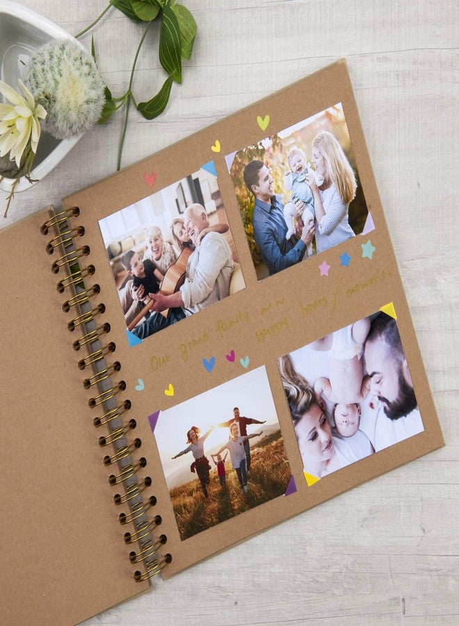 Gearchic 10 x 10 Inch DIY Scrapbook Photo Album with Cover Photo 80 Pages Hardcover Craft Paper Photo Album for Guest Book, Anniversary, Valentines Day Gifts (Brown, 10 x 10 inch) - Image 3