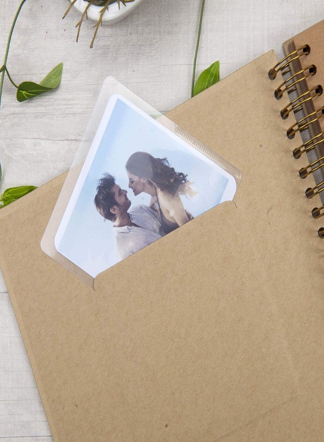 Gearchic 10 x 10 Inch DIY Scrapbook Photo Album with Cover Photo 80 Pages Hardcover Craft Paper Photo Album for Guest Book, Anniversary, Valentines Day Gifts (Brown, 10 x 10 inch) - Image 4