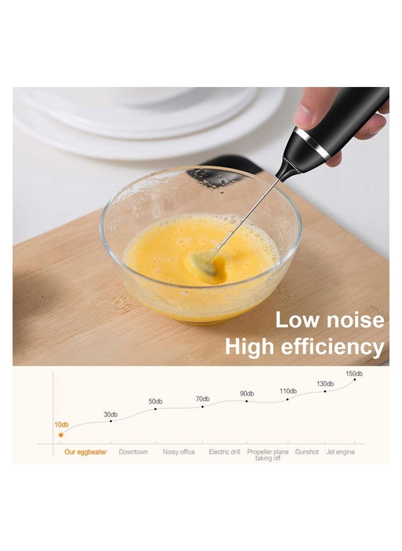 Generic Handheld Milk Frother. 3 In 1; Electric Foam Maker, Egg Beater, Drink Mixer. USB Rechargeable, Mini Blender For Coffee Latte Cappuccino Hot Chocolate,  - Image 5
