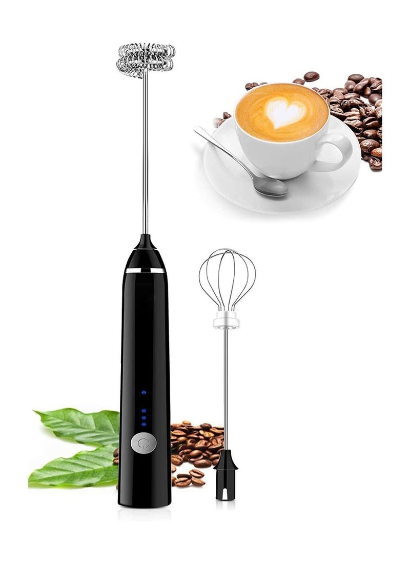 Generic Handheld Milk Frother. 3 In 1; Electric Foam Maker, Egg Beater, Drink Mixer. USB Rechargeable, Mini Blender For Coffee Latte Cappuccino Hot Chocolate,  - Image 1