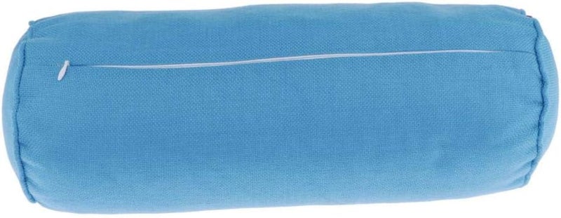 klarako Full Round Bolster Pillow Cushion for Massage Table  Linen Yoga Bolster, 15.7inch Long & 5.9 Dia.  Sky Blue - Image 5