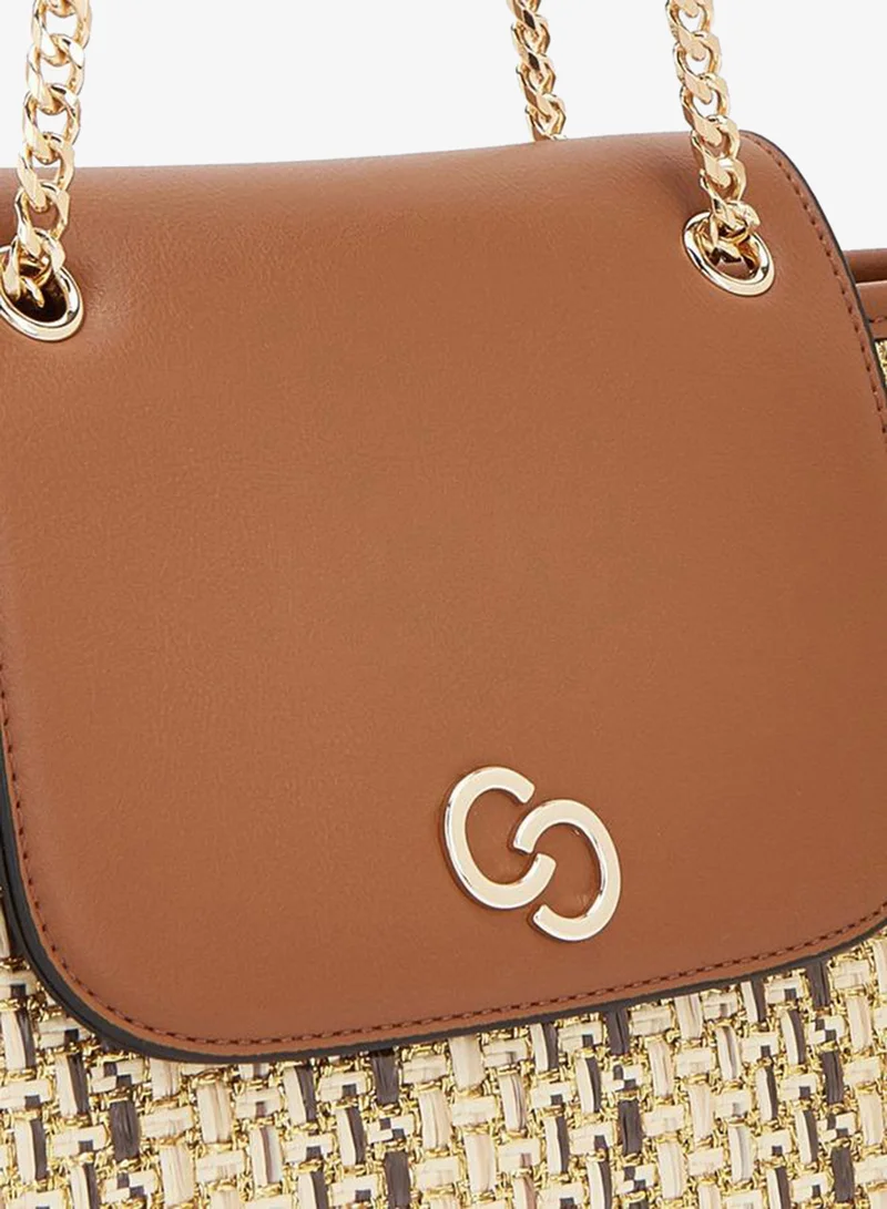 Celeste TAN Textured Tote Bag With Chain Handle for Women | Best Price UAE
