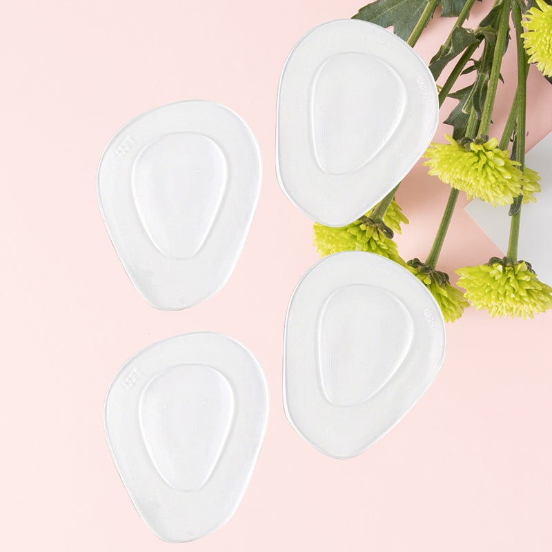 2 Pairs of Thicken Transparent Forefoot Pad Half Yard Pad High-heeled Shoes Insoles Non- Cushion for Women (As Shown) - Image 3