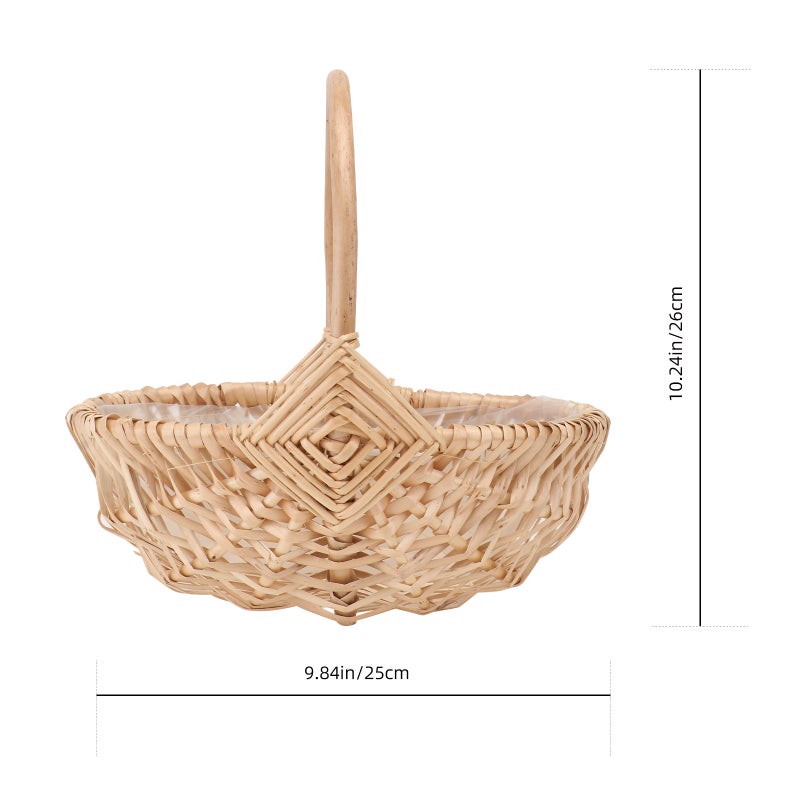 Watermelon Shape Woven Flower Basket Storage Basket Weaving Basket for Wedding - Image 3
