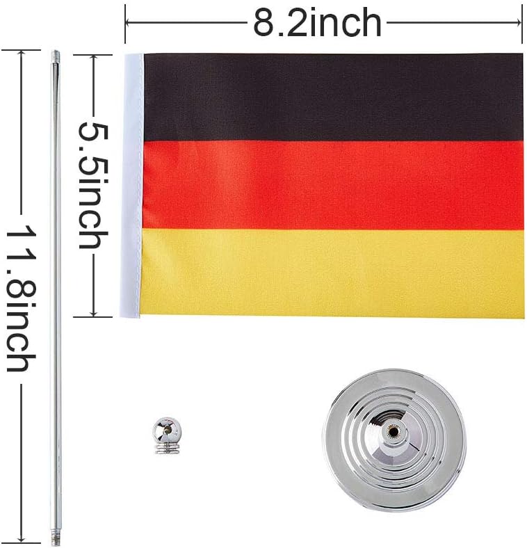 mflagperft Germany Flag German Flags, Small Mini German Desk Flag, Used for Table Office Classroom Home Patriotic Events Decorations - Image 1