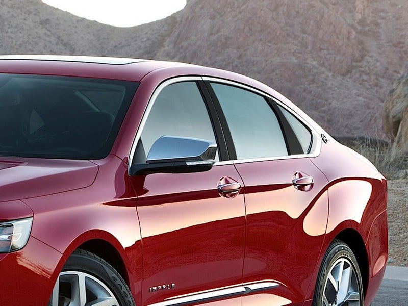 Rvinyl Pillar Post Pre Cut Window Trim Kits in Gloss Black Compatible with Chevrolet Impala 20062013 Adhesive Backs