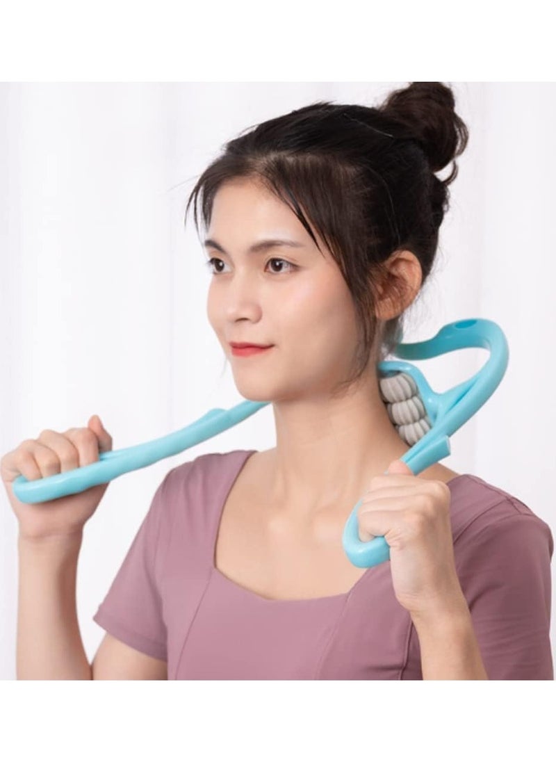 Generic Cervical Spine Massager Clip Neck Massage Artifact six-Wheel kneading Neck Massager  - Image 2