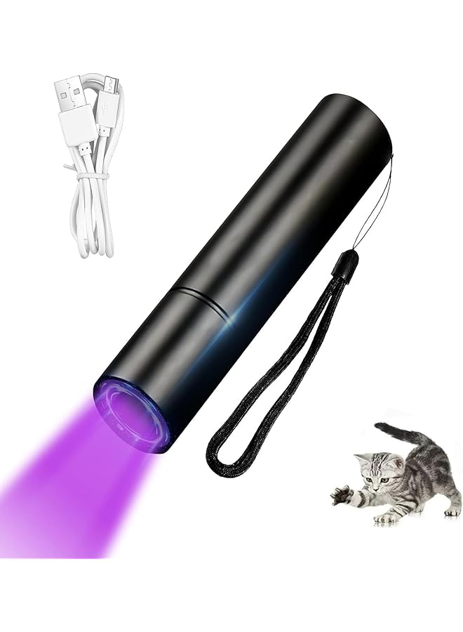 PROMASS promass UV Black Light Flashlight, 365nm Portable Handheld Blacklight Flashlights, Mini Ultraviolet Flashlight for Pet Fungus Detection, Cat Ringworm, Doctor Pet Urine Detector 