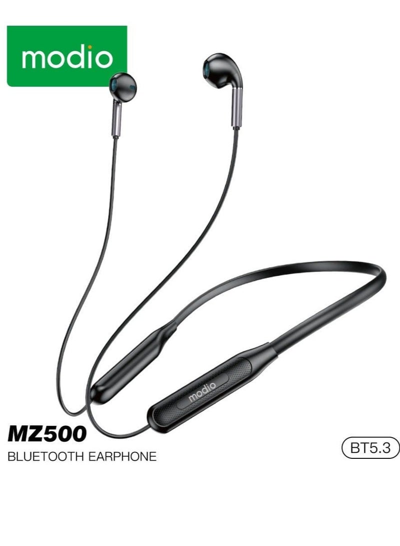 موديو سماعة رأس لاسلكية Modio MZ500 بسوار للرقبة مع بلوتوث 5.3 وعمر بطارية يصل إلى 15 ساعة - Image 1