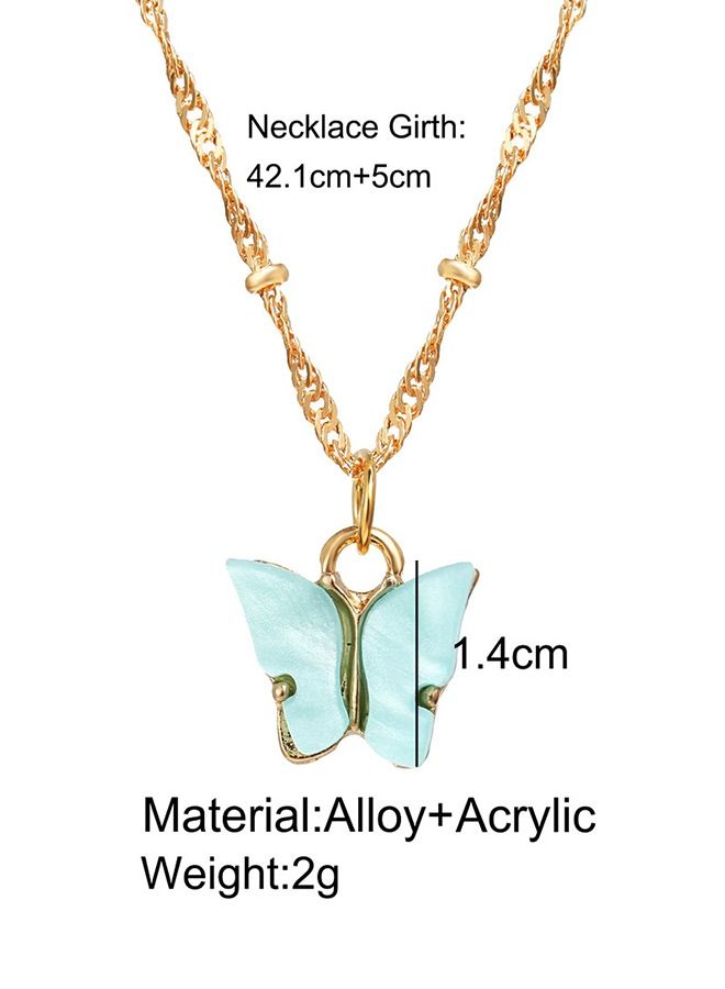 Ant 6-Piece Dainty Butterfly Pendant Necklace Set for Women Girl, Minimalist Personalized Clavicle Chain Jewelry (Multiple Colors)  - Image 2