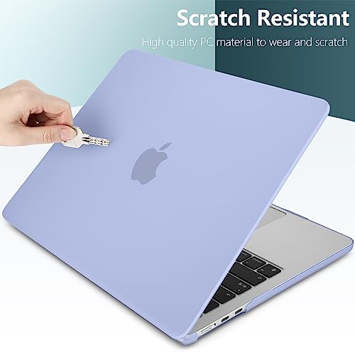 TWOLSKOO for M4 MacBook Air 13.6 inch Case 2025-2022 Release M4 A3240 M3 A3113 M2 A2681, Plastic Hard Shell & Trackpad Film & Keyboard Cover & Screen Film for MacBook Air 13.6", Serria Blue - Image 4