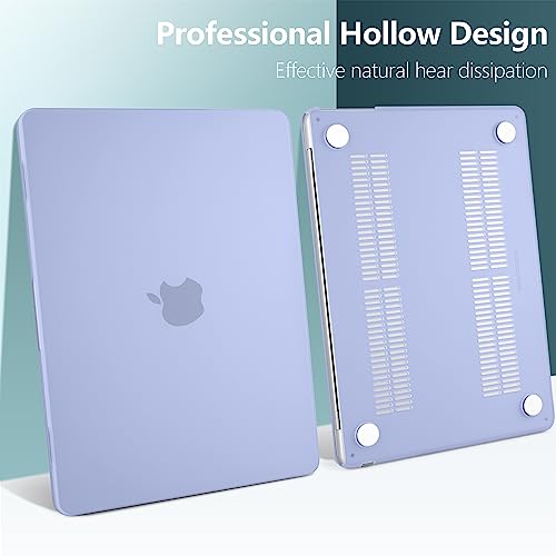 TWOLSKOO for M4 MacBook Air 13.6 inch Case 2025-2022 Release M4 A3240 M3 A3113 M2 A2681, Plastic Hard Shell & Trackpad Film & Keyboard Cover & Screen Film for MacBook Air 13.6", Serria Blue - Image 5