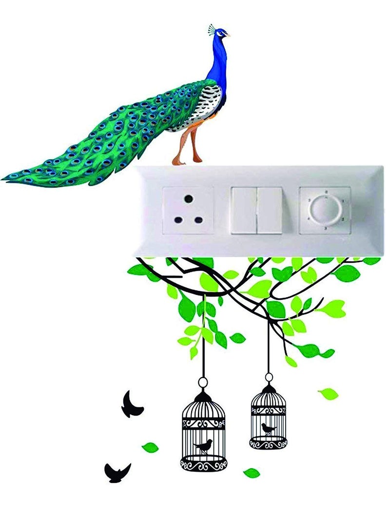 Techgifti ملصق لوحة المفاتيح ™ ملصق حائط، غرفة الأطفال، فن الحائط، ملصق ثلاجة (ملصق مفاتيح الإضاءة) مجموعة من 3 - Image 2