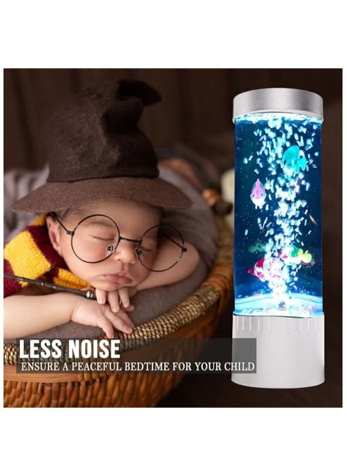 ELTRAZONE Colorful LED Bubble Fish Lamp – Artificial Fish Tank with Moving Jellyfish for Desk & Bedroom Decoration – Relaxing Night Light for Kids & Adults – Mood Light Aquarium Lamp with Color-Changing LED, Ideal for Home or Office - Image 3