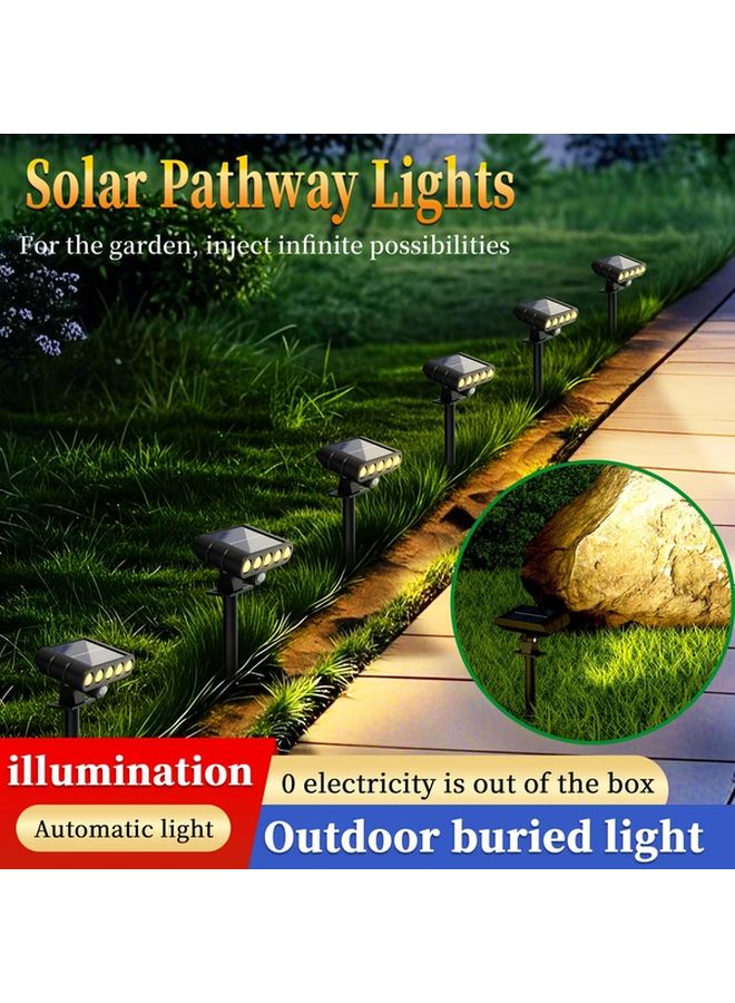 2 Solar Tree Lights Outdoor Decorative Pathway Warm White LED For Garden Driveway - Image 2