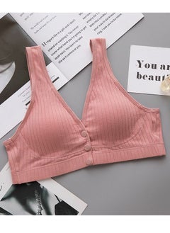 Comfy Thin Cup Front Button Nursing Bra Pregnancy Underwear Grapefruit Red
