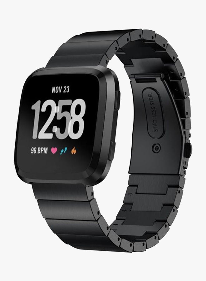 NIBEMINENT Replacement Band For Fitbit Versa 14-19centimeter Black  - Image 3