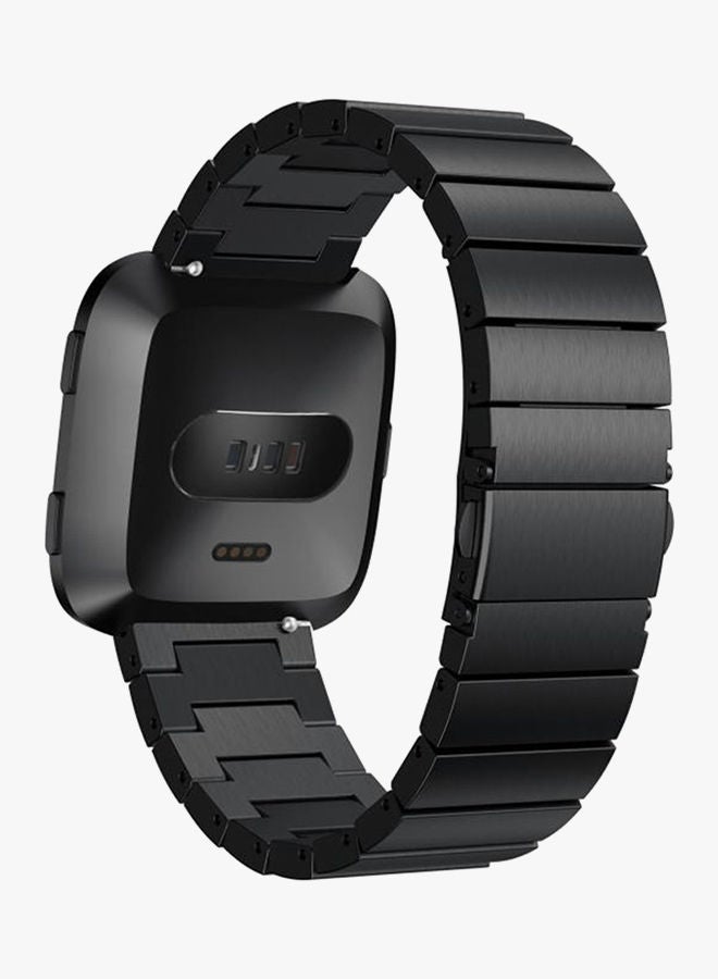 NIBEMINENT Replacement Band For Fitbit Versa 14-19centimeter Black  - Image 2